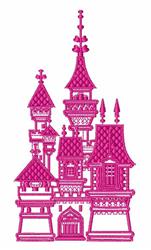 Castle - 5x7 castle detailed machine embroidery design perfect for cute baby onesies