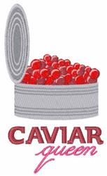 detailed queen machine embroidery pattern - Caviar Queen perfect for reusable tote bags