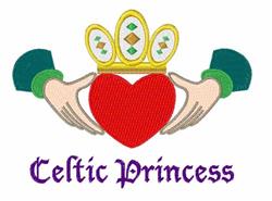 Celtic Princess - 5x7 heart detailed embroidery design for decorative pillow covers