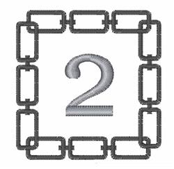 quick stitch font machine embroidery pattern - Chain Link Font 2 for kitchen tea towels