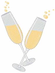 champagne beginner-friendly machine embroidery - Champagne for Grandparent Gifts