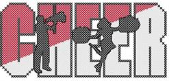 Cheer - 5x7 cross detailed machine digital embroidery design for patchwork quilt blocks