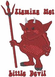 Cheerful cartoon devil figure with a red body, smiling expression, and trident, ideal for playful Halloween decor.