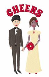 cheers! detailed machine embroidery - Cheers! perfect for Bridal Shower Decor