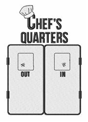 quarter detailed machine embroidery - Chefs Quarters for Staff Quarters Labels