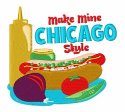 Chicago Style - 5x7 puppy dog detailed machine embroidery design for kitchen tea towels