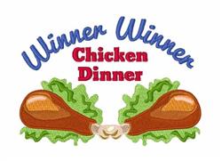 Chicken Dinner - 5x7 dinner detailed machine embroidery design for kitchen tea towels