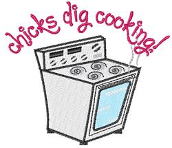 cooking detailed machine embroidery - Chicks Dig Cooking for decorative pillow covers