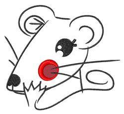 head beginner-friendly machine embroidery - Chinese Mouse Head for kitchen tea towels