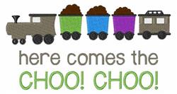 detailed choo machine embroidery pattern - Choo Choo perfect for reusable tote bags