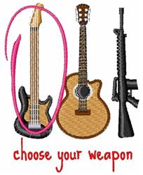 Choose Your Weapon - 4x4 weapon beginner-friendly embroidery design for kitchen aprons