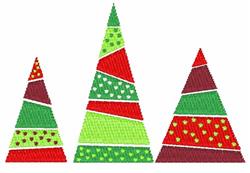 Christmas Trees - 5x7 tree detailed embroidery design for decorative pillow covers