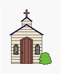 Church - 5x7 cross detailed machine embroidery design for patchwork quilt blocks