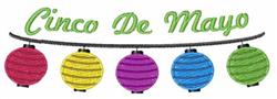 beginner-friendly mayo machine embroidery pattern - Cinco De Mayo for kitchen tea towels