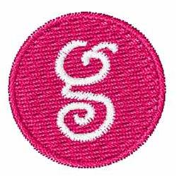 quick stitch monogram machine embroidery pattern - Circle Monogram g for reusable tote bags