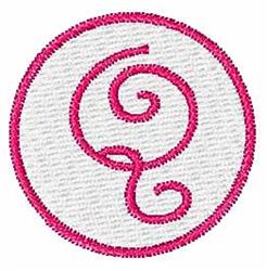 monogram quick stitch machine embroidery - Circle Monogram Q perfect for kitchen aprons