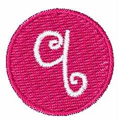 Circle Monogram q - 4x4 monogram quick stitch embroidery design for reusable tote bags