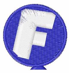 case quick stitch machine embroidery - Circle Upper Case F for cute baby onesies