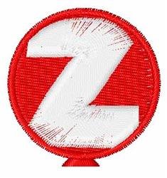 quick stitch case machine embroidery pattern - Circle Upper Case Z for Sports Equipment