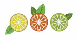 detailed leaf machine embroidery pattern - Citrus perfect for Birthday Banners