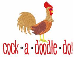 beginner-friendly bird machine embroidery pattern - Cock A Doodle Do for Beach Towels