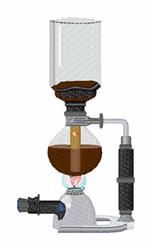 beginner-friendly syphon machine embroidery pattern - Coffee Syphon for kitchen aprons