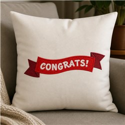 Congrats Banner - 4x4 banner beginner-friendly embroidery design for reusable tote bags