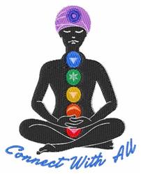 Connect with All - 5x7 all detailed machine embroidery design for reusable tote bags