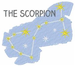 Playful constellation design featuring bright yellow stars on a blue background with whimsical text 'THE SCORPION'.