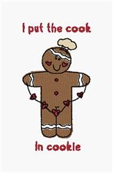 gingerbread man beginner-friendly machine embroidery - Cook In Cookie for decorative pillow covers