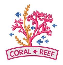 Coral Reef - 4x4 reef detailed machine embroidery design perfect for Beach Bags