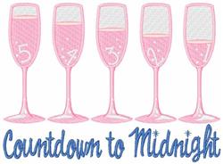 midnight detailed machine embroidery - Countdown To Midnight for festive table runners