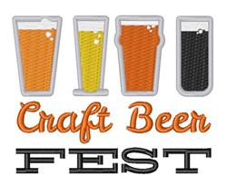 Craft Beer Fest - 4x4 fest detailed machine embroidery design for Bar Accessories