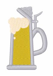 Crafty Beer - 4x4 beer beginner-friendly machine embroidery design for kitchen aprons