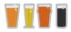 Crafty Beer - 4x4 beer beginner-friendly machine embroidery design for Drink Sleeves