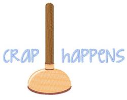 Crap Happens - 4x4 happen beginner-friendly embroidery design for kitchen tea towels