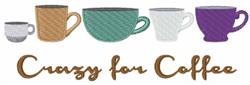 beginner-friendly coffee machine embroidery pattern - Crazy for Coffee for kitchen aprons