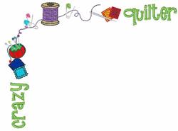 Crazy Quilter - 5x7 quilter beginner-friendly embroidery design for reusable tote bags