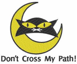detailed halloween cat machine embroidery pattern - Cross My Path for decorative pillow covers
