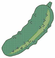 cross beginner-friendly machine embroidery - Cross Stitch Pickle for outdoor garden flags