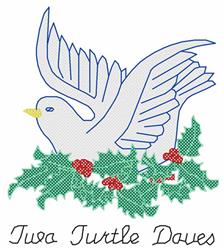 Two Turtle cheapest Doves Handcrafted Applique Flag