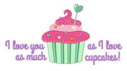 Colorful cupcake with pink frosting, green liner, and heart-shaped pick, perfect for Valentine's Day. Playful design.