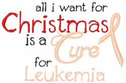 beginner-friendly christmas leukemia machine embroidery pattern - Cure For Leukemia for Holiday Greeting Cards
