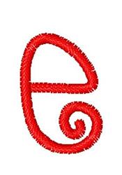 quick stitch font machine embroidery pattern - Curly Kid Font E for cute baby onesies