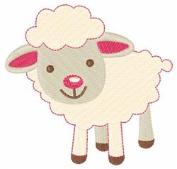 lamb detailed machine embroidery - Cute Lamb perfect for decorative pillow covers