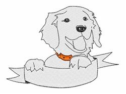 puppy dog detailed machine embroidery - Cute Puppy perfect for reusable tote bags