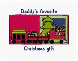 bear detailed machine embroidery - Daddys Favorite perfect for decorative pillow covers