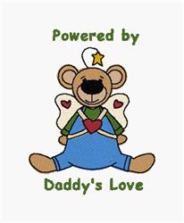 bear detailed machine embroidery - Daddys Love perfect for patchwork quilt blocks