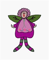 Daisy Angel - 4x4 angel detailed machine embroidery design for kitchen tea towels