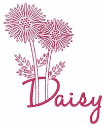 beginner-friendly daisy redwork machine embroidery pattern - Daisy Flower for decorative pillow covers